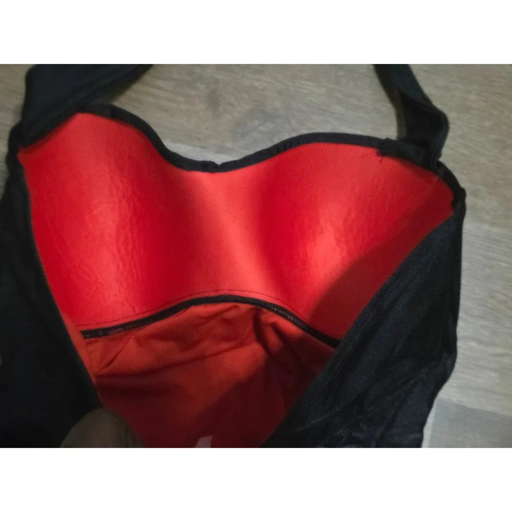 Marilyn Monroe bathing‎ suit black red underline high thigh halter necktie 1X
